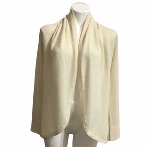 Lily Pulitzer Vintage Cream Cashmere Open Cardigan Sweater Size XS
